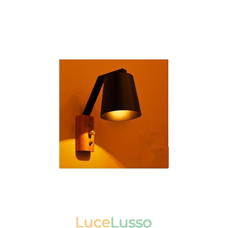 Lampada da letto in ferro battuto con personalità creativa e interruttore per corridoio nordico