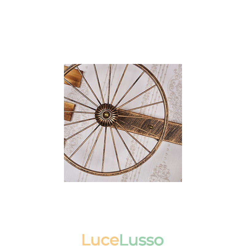 Dipinto rustico Lodge Caratteristica per applique da parete in stile Mini Uplight Applique da parete