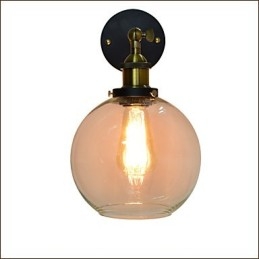 Lampada da parete in ferro nero semplice lampada da parete retrò lampada da parete decorativa a testa singola stile europeo