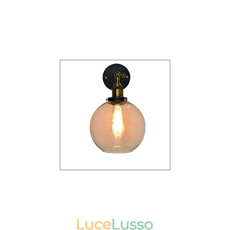 Lampada da parete in ferro nero semplice lampada da parete retrò lampada da parete decorativa a testa singola stile europeo