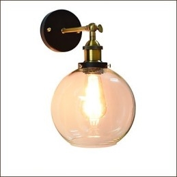 Lampada da parete in ferro nero semplice lampada da parete retrò lampada da parete decorativa a testa singola stile europeo