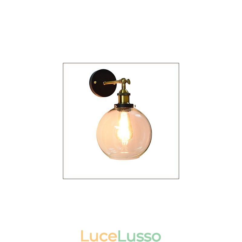 Lampada da parete in ferro nero semplice lampada da parete retrò lampada da parete decorativa a testa singola stile europeo