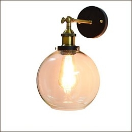 Lampada da parete in ferro nero semplice lampada da parete retrò lampada da parete decorativa a testa singola stile europeo