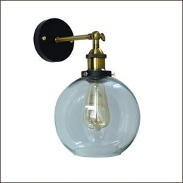 Lampada da parete in ferro nero semplice lampada da parete retrò lampada da parete decorativa a testa singola stile europeo