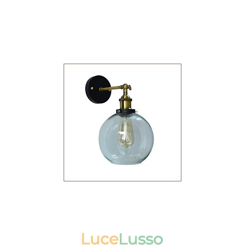 Lampada da parete in ferro nero semplice lampada da parete retrò lampada da parete decorativa a testa singola stile europeo