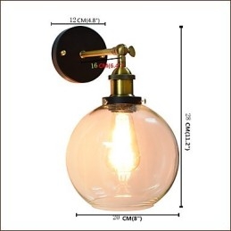 Lampada da parete in ferro nero semplice lampada da parete retrò lampada da parete decorativa a testa singola stile europeo