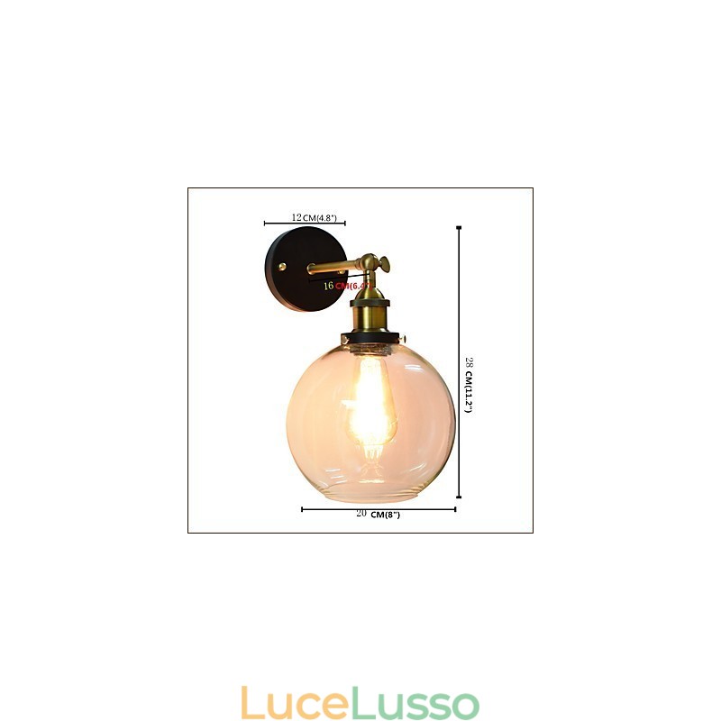 Lampada da parete in ferro nero semplice lampada da parete retrò lampada da parete decorativa a testa singola stile europeo