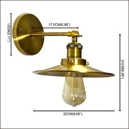 Rustic Lodge Tradizionale Classico Ottone Caratteristica per Applique da Parete Downlight Applique