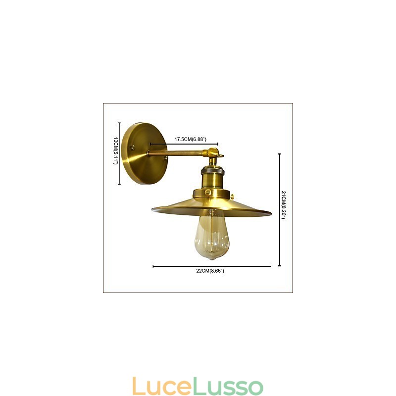 Rustic Lodge Tradizionale Classico Ottone Caratteristica per Applique da Parete Downlight Applique