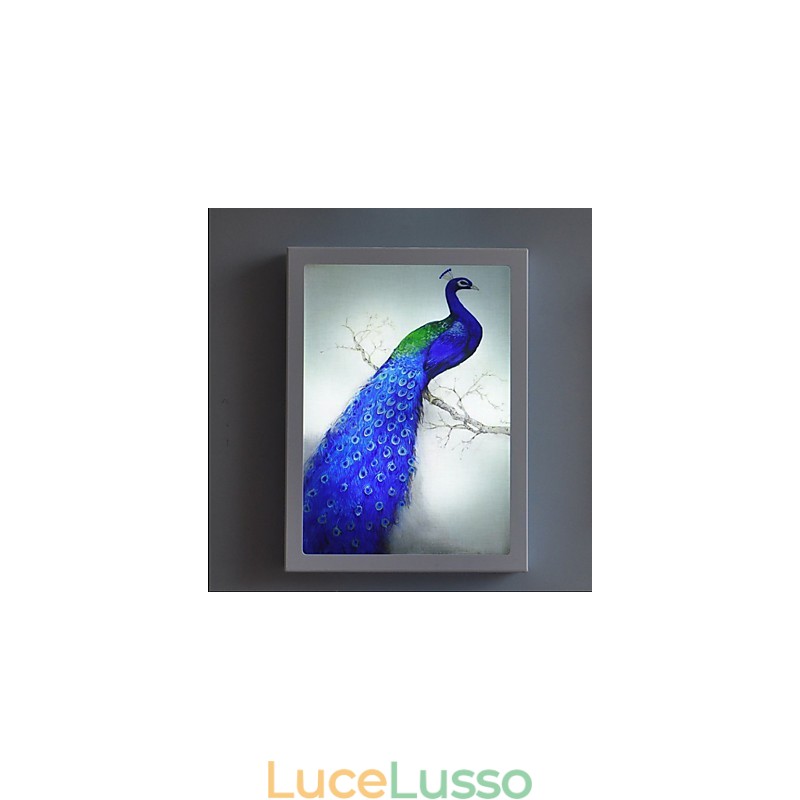 Pittura moderna contemporanea integrata, caratteristica moderna contemporanea per applique da parete con luce ambientale