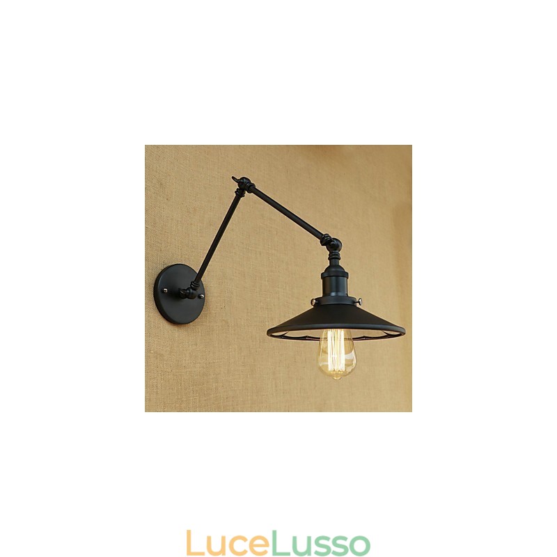 Dipinto rustico retrò in stile rustico per lampada da parete con braccio oscillante in stile mini