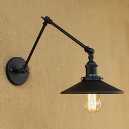 Dipinto rustico retrò in stile rustico per lampada da parete con braccio oscillante in stile mini