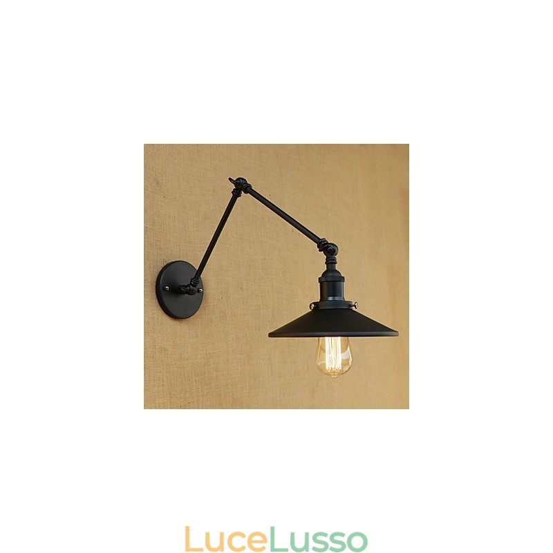 Dipinto rustico retrò in stile rustico per lampada da parete con braccio oscillante in stile mini