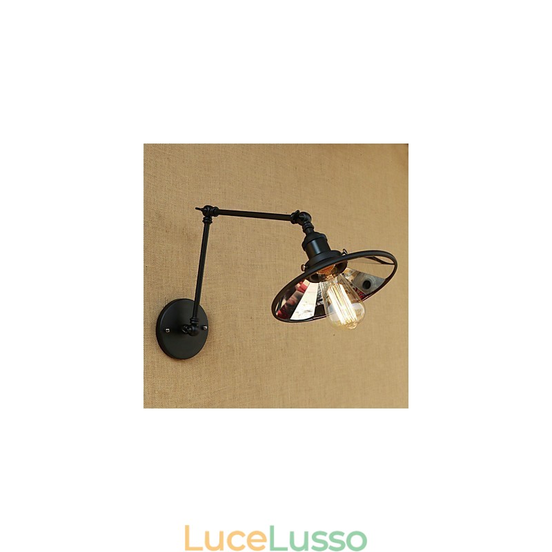 Dipinto rustico retrò in stile rustico per lampada da parete con braccio oscillante in stile mini