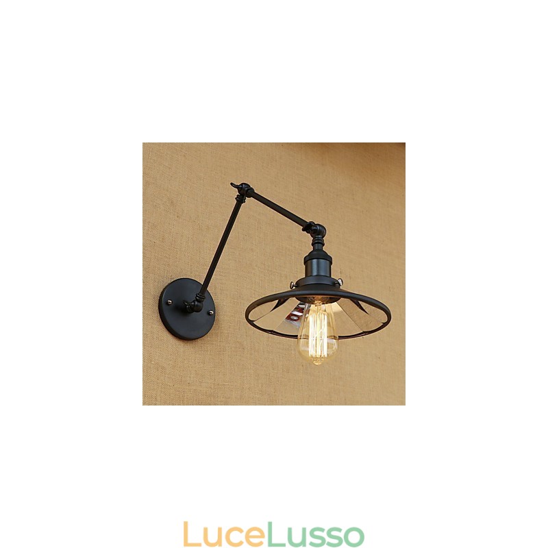 Dipinto rustico retrò in stile rustico per lampada da parete con braccio oscillante in stile mini