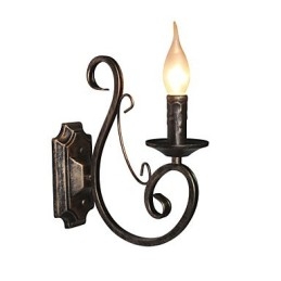 Mini lampada da parete retrò per corridoio, lampada da parete a forma di candela in metallo