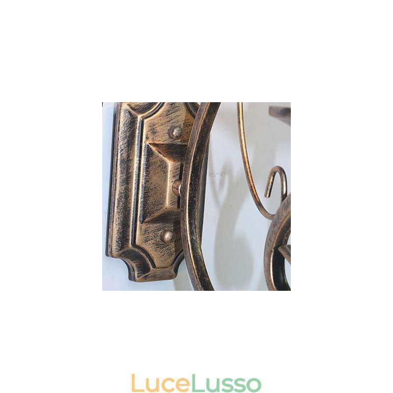 Mini lampada da parete retrò per corridoio, lampada da parete a forma di candela in metallo