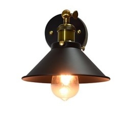 Lampada da parete in ferro con vernice a parete singola Lampada da parete con spada laser nera stupida