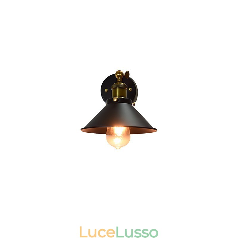 Lampada da parete in ferro con vernice a parete singola Lampada da parete con spada laser nera stupida
