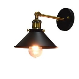 Lampada da parete in ferro con vernice a parete singola Lampada da parete con spada laser nera stupida