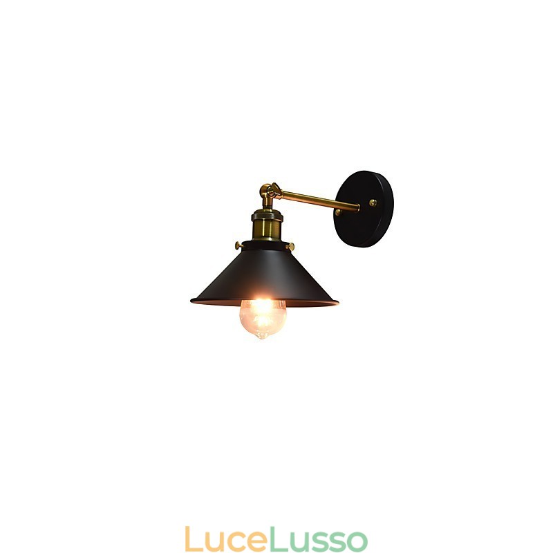 Lampada da parete in ferro con vernice a parete singola Lampada da parete con spada laser nera stupida