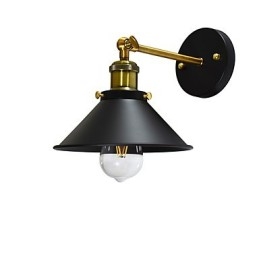 Lampada da parete in ferro con vernice a parete singola Lampada da parete con spada laser nera stupida