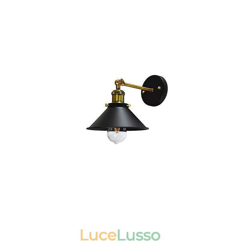 Lampada da parete in ferro con vernice a parete singola Lampada da parete con spada laser nera stupida