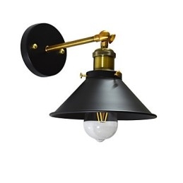 Lampada da parete in ferro con vernice a parete singola Lampada da parete con spada laser nera stupida