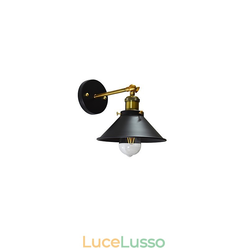 Lampada da parete in ferro con vernice a parete singola Lampada da parete con spada laser nera stupida