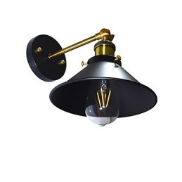 Lampada da parete in ferro con vernice a parete singola Lampada da parete con spada laser nera stupida