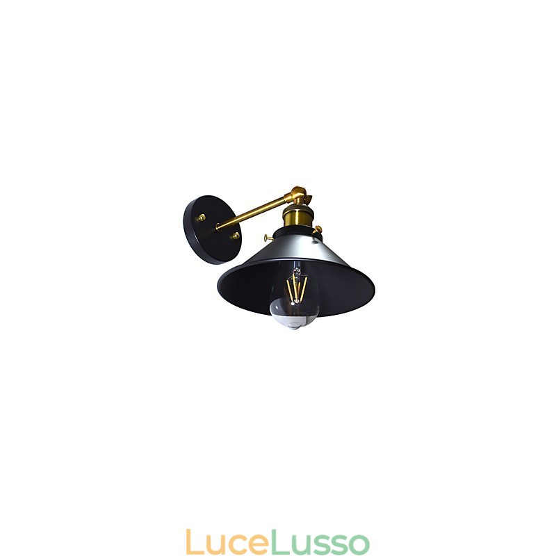 Lampada da parete in ferro con vernice a parete singola Lampada da parete con spada laser nera stupida