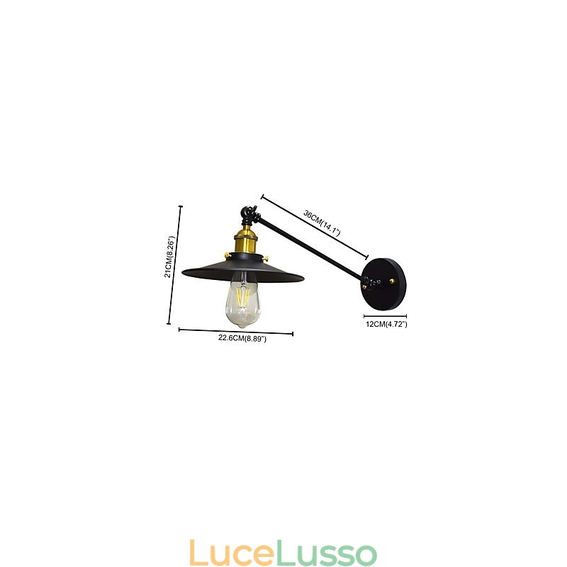 Lampada da parete Buzz Wall Iron Lampada da parete Dumb Black Lightsaber su parete