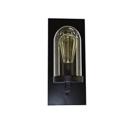 Lampada da parete in acciaio verniciato, decorazione da caffè americano nero stupido, lampada da parete retrò, lampada a spada laser sulla parete