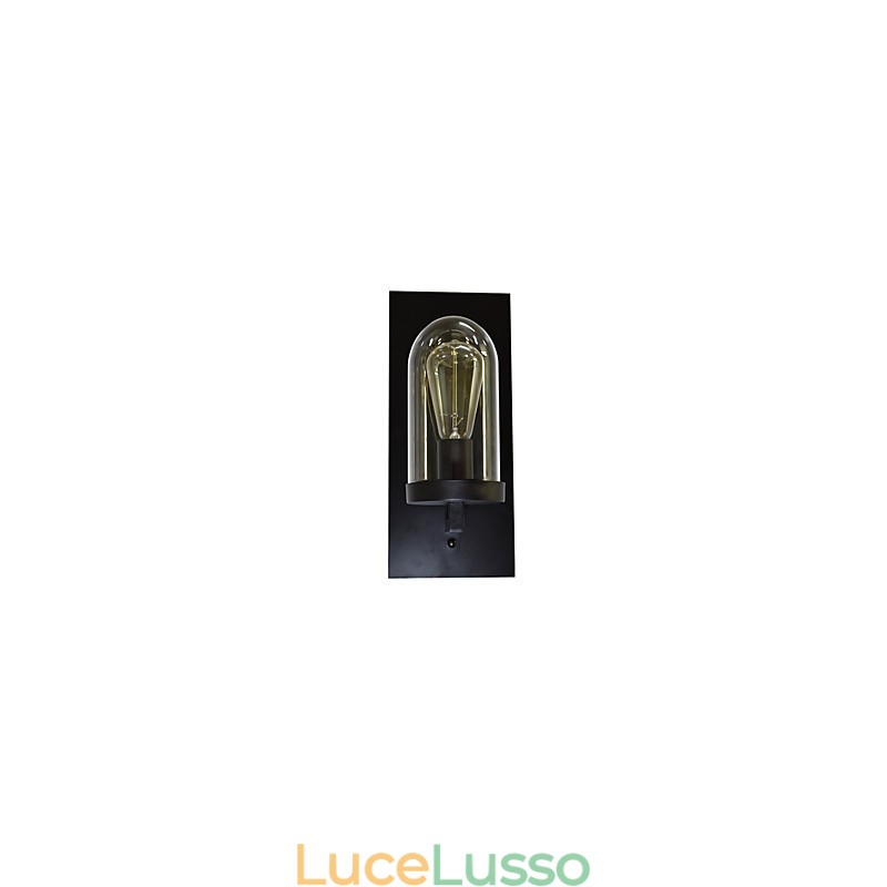 Lampada da parete in acciaio verniciato, decorazione da caffè americano nero stupido, lampada da parete retrò, lampada a spada laser sulla parete