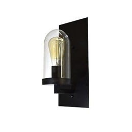 Lampada da parete in acciaio verniciato, decorazione da caffè americano nero stupido, lampada da parete retrò, lampada a spada laser sulla parete