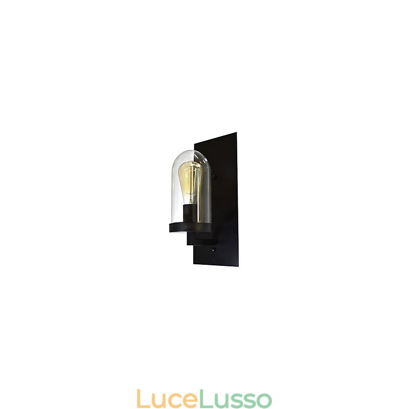 Lampada da parete in acciaio verniciato, decorazione da caffè americano nero stupido, lampada da parete retrò, lampada a spada laser sulla parete