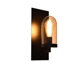 Lampada da parete in acciaio verniciato, decorazione da caffè americano nero stupido, lampada da parete retrò, lampada a spada laser sulla parete