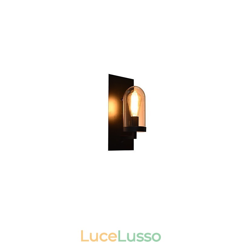 Lampada da parete in acciaio verniciato, decorazione da caffè americano nero stupido, lampada da parete retrò, lampada a spada laser sulla parete