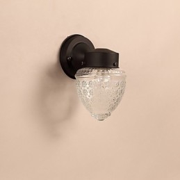 Moderna finitura in ossido nero contemporanea caratteristica per applique da parete in stile mini con luce ambientale