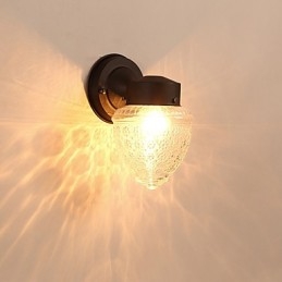 Moderna finitura in ossido nero contemporanea caratteristica per applique da parete in stile mini con luce ambientale