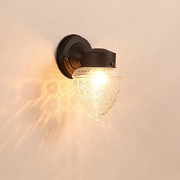 Moderna finitura in ossido nero contemporanea caratteristica per applique da parete in stile mini con luce ambientale