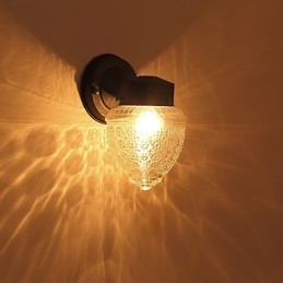 Moderna finitura in ossido nero contemporanea caratteristica per applique da parete in stile mini con luce ambientale