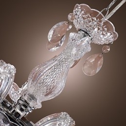 Lampada da soffitto cromata Upligh Candela Lampadario in acrilico Lampadario pendente