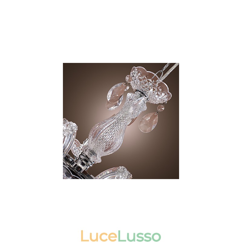 Lampada da soffitto cromata Upligh Candela Lampadario in acrilico Lampadario pendente