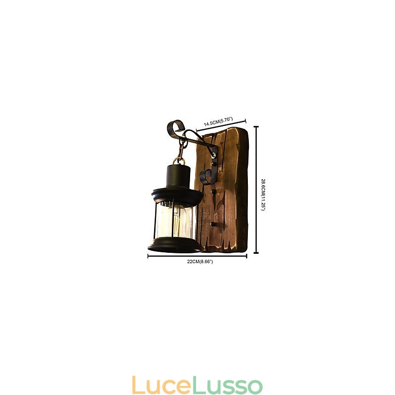 Rustic Lodge Tradizionale Classico Dipinto Caratteristica per Applique Downlight Applique