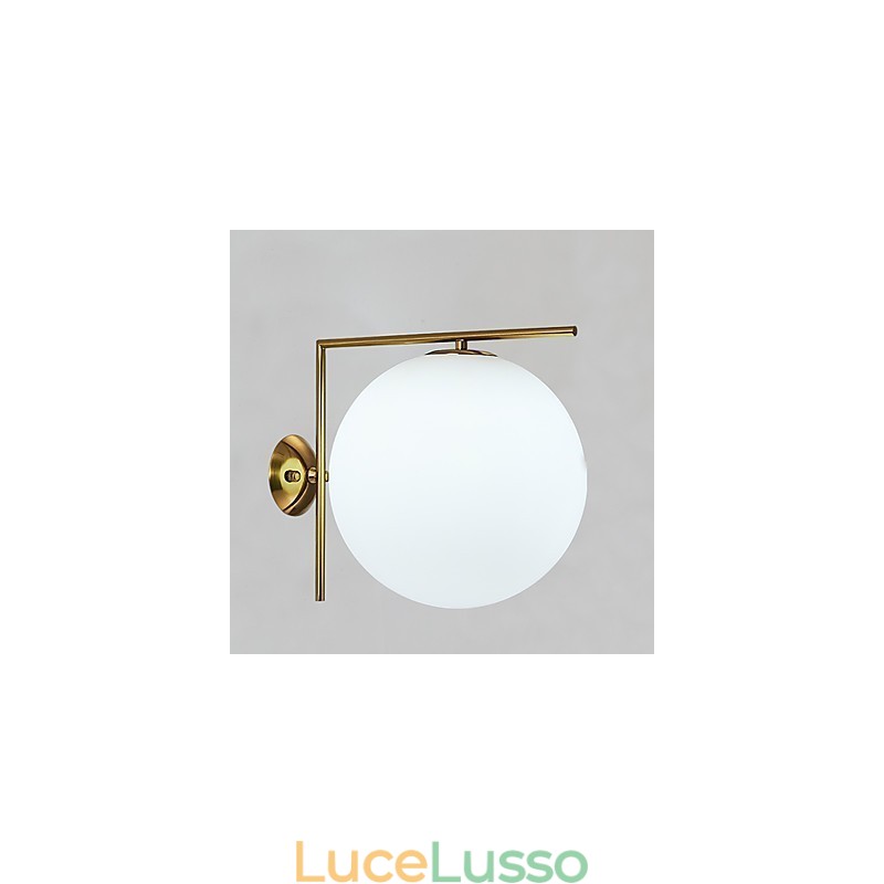 Applique da parete moderna contemporanea in oro rosa con luce ambientale