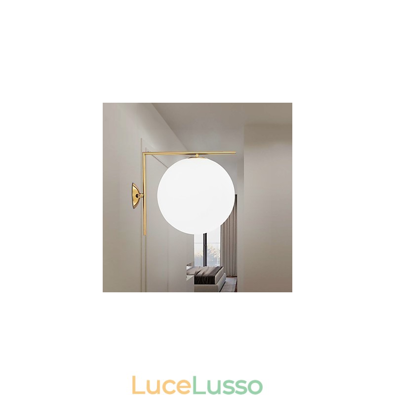 Applique da parete moderna contemporanea in oro rosa con luce ambientale