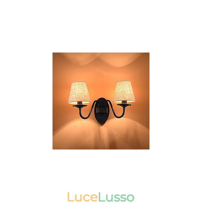 Applique da parete rustiche con luce ambientale, semplice e vintage, con pittura caratteristica