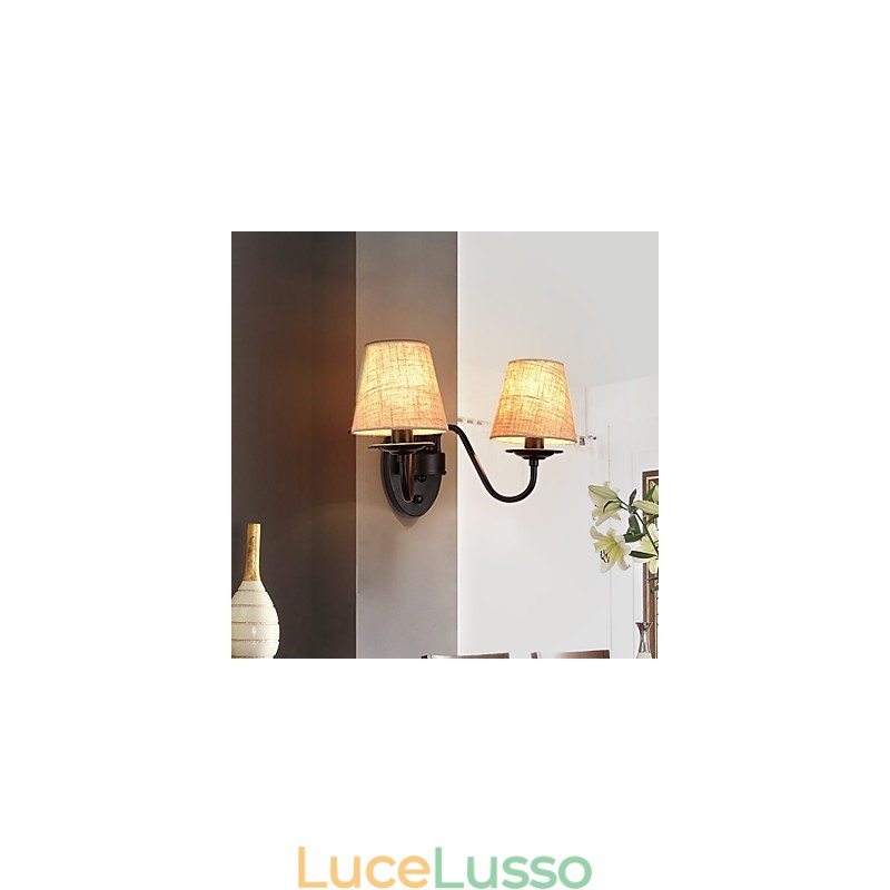 Applique da parete rustiche con luce ambientale, semplice e vintage, con pittura caratteristica