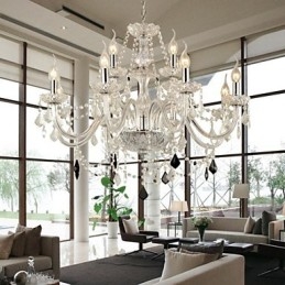Lampadario moderno in cristallo contemporaneo